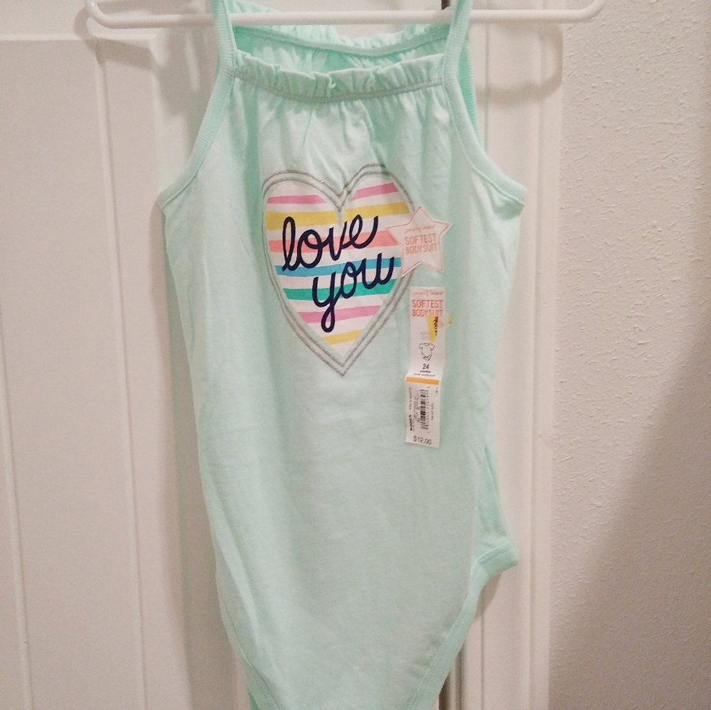 💜24 month NWT toddler girl mint colored bodysuit